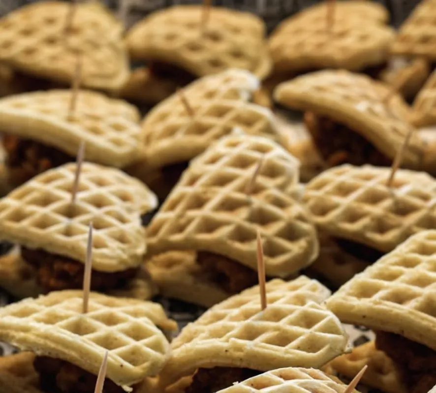 Mini chicken and waffle bites