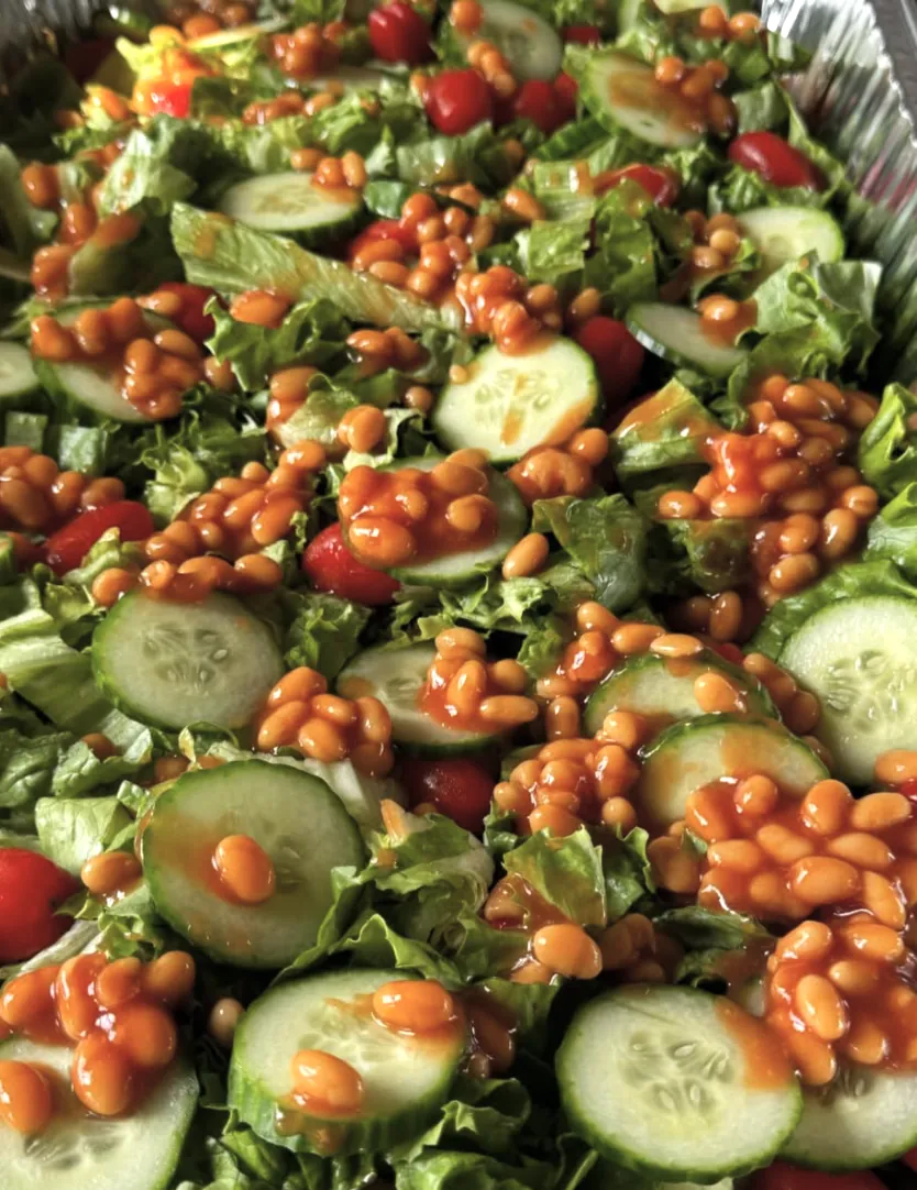 Cucumber and bean salad
